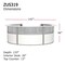 Linea Italia Reception Desk 11.1 ft D X 46 in H, 11.8 ft W X Thermofused Laminate, Clear, White ZUS319 - alternate 2